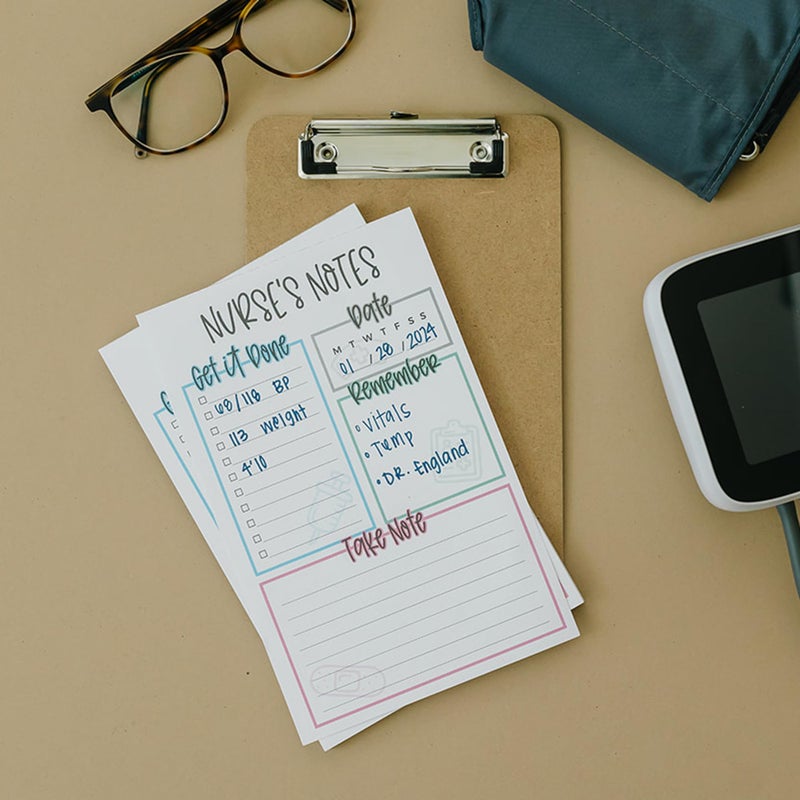 Tiny Expressions Nurse Notepads - 50 Tear-Away To-Do List Sheets on Durable Paper, Made in the USA - Nursing Planner & Desk Accessories - Appreciation Gifts for Nurses - Image 2